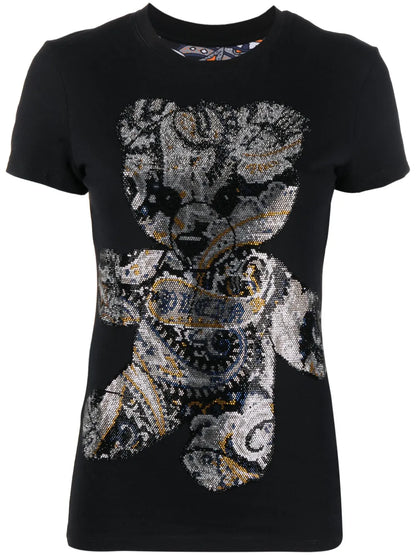 Teddy Bear Rhinestone-Embellished T-Shirt