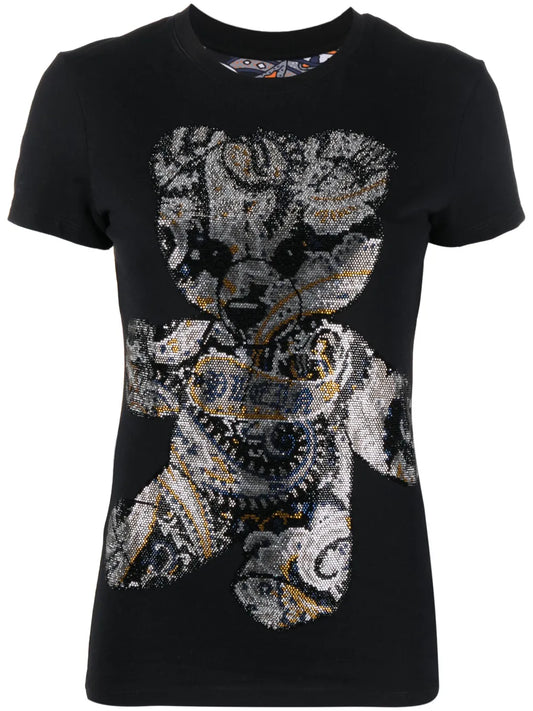 Teddy Bear Rhinestone-Embellished T-Shirt