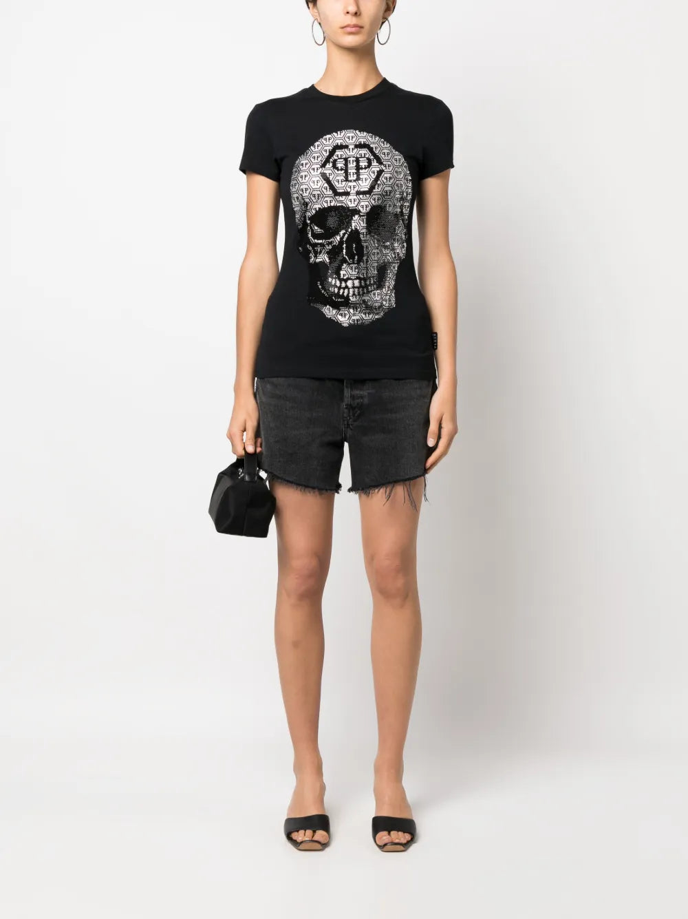 3D Skull Round-Neck T-Shirt