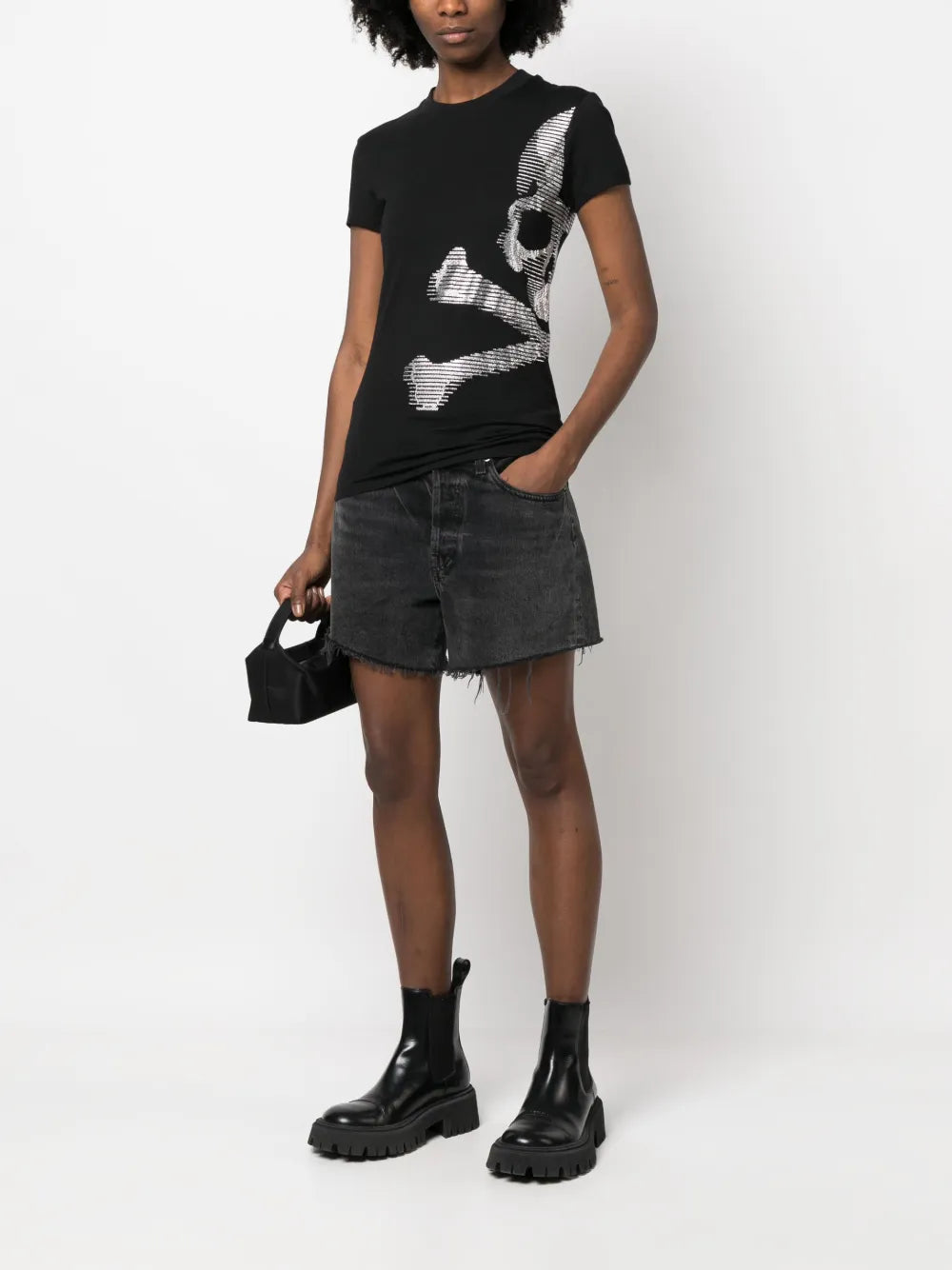 Sexy Pure Rhinestone-Embellished T-Shirt