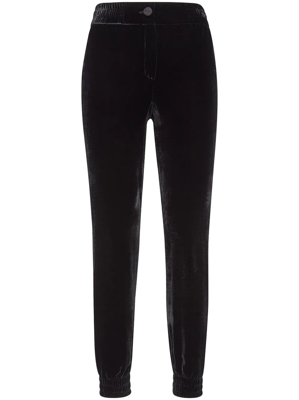 Elasticated-Waist Velvet Trousers