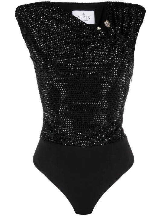 Crystal-Embellished Bodysuit