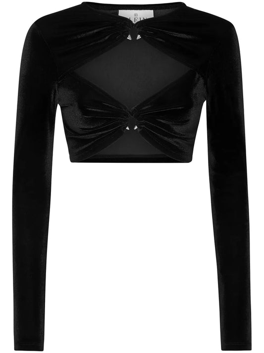 Cut-Out Long-Sleeve Top