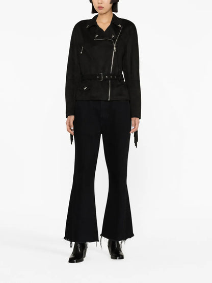 Star Studded Fringed Biker Jacket