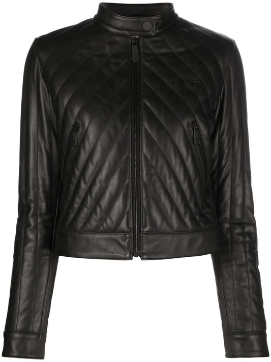 Matelassé Leather Jacket