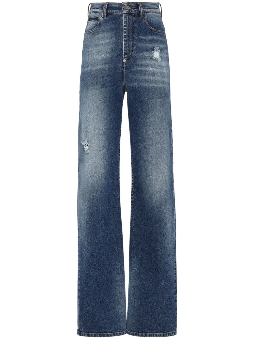 Logo-Patch Straight-Leg Jeans