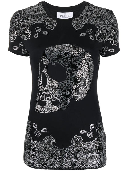 Bandana Rhinestone-Embellished T-Shirt