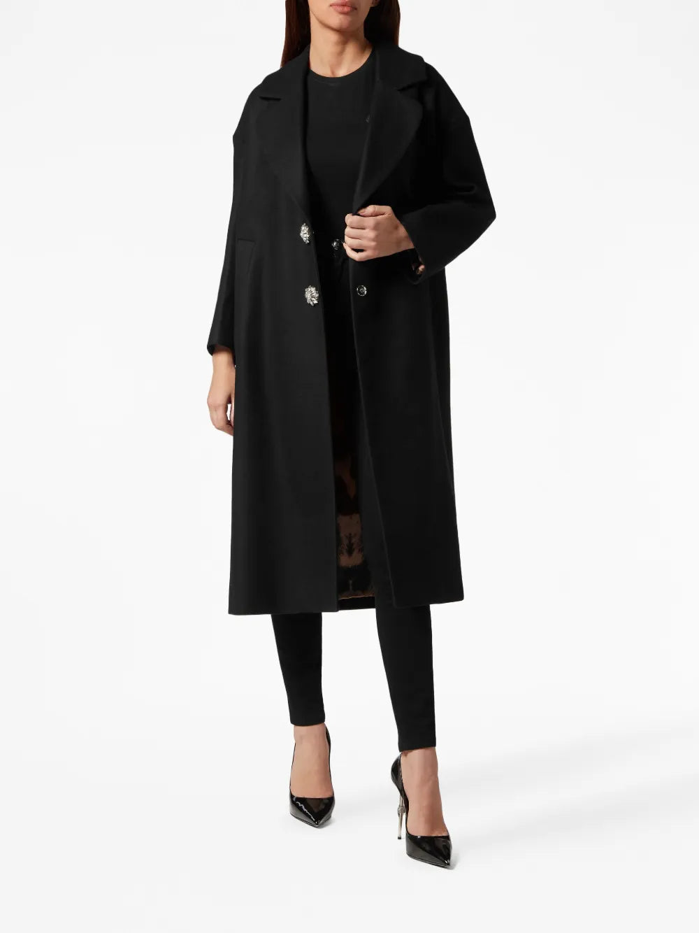 Crystal-Embroidered Skull Coat