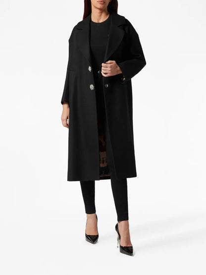 Crystal-Embroidered Skull Coat