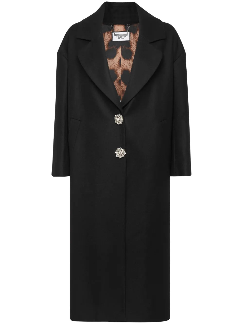 Crystal-Embroidered Skull Coat