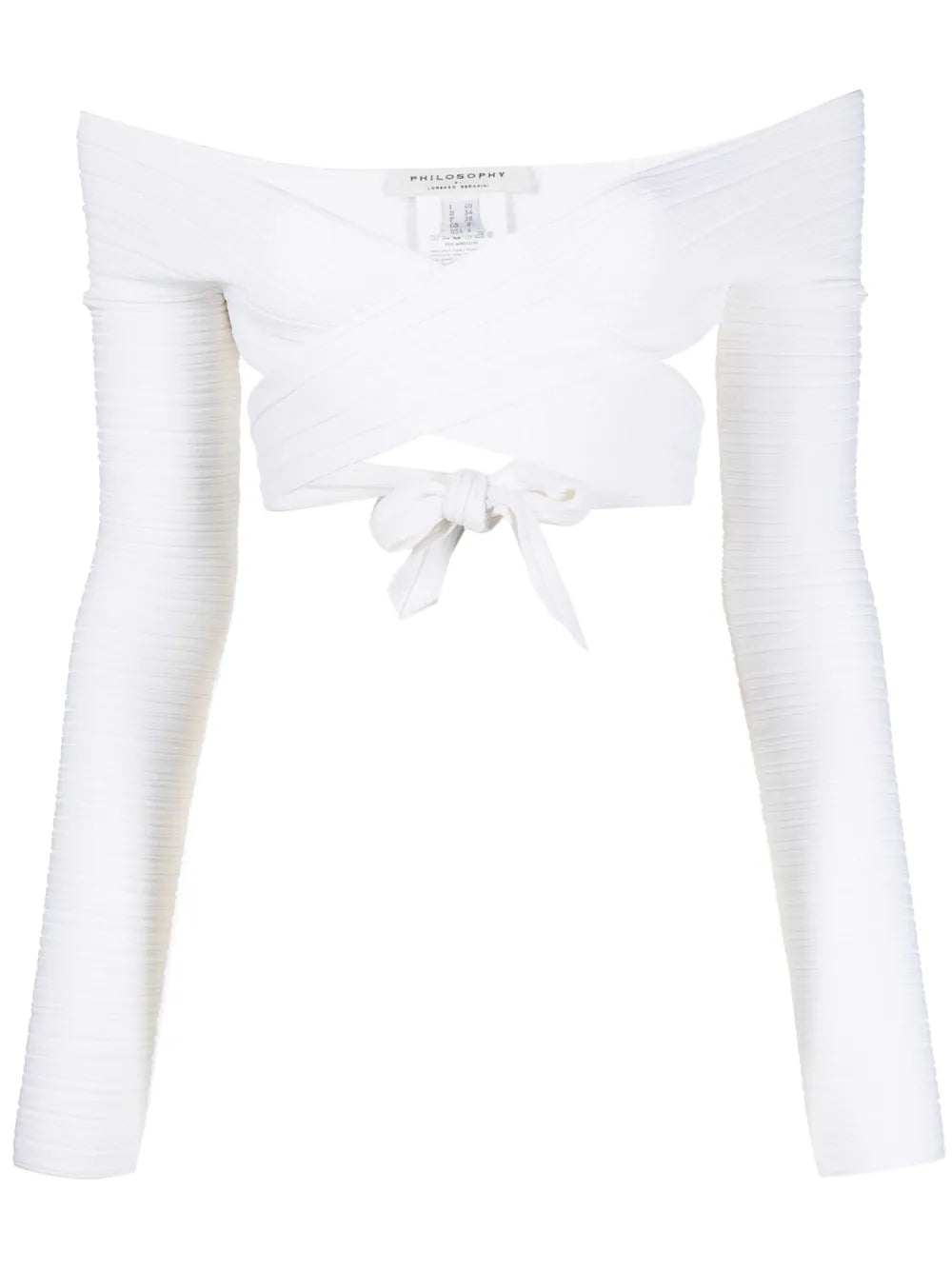 Crossover Off-Shoulder Knit Top