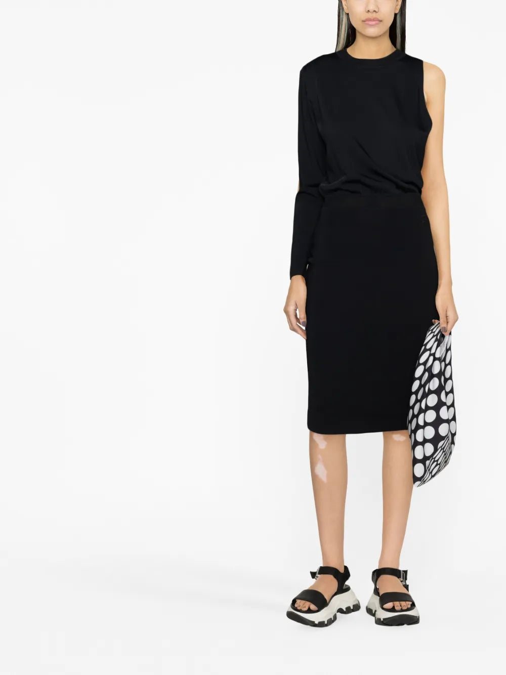 Single-Long Sleeve Mid Dress