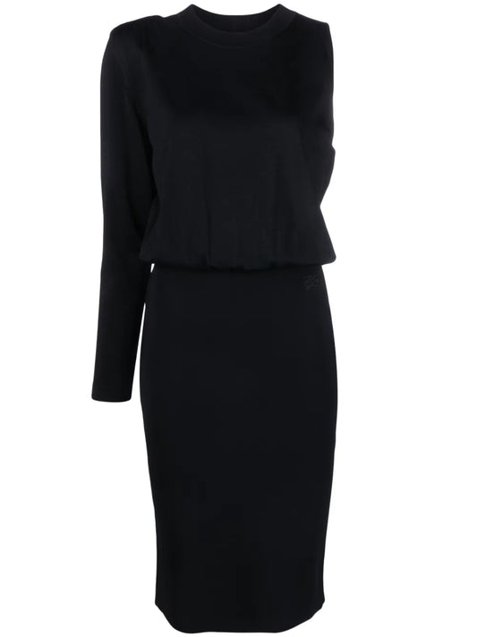 Single-Long Sleeve Mid Dress