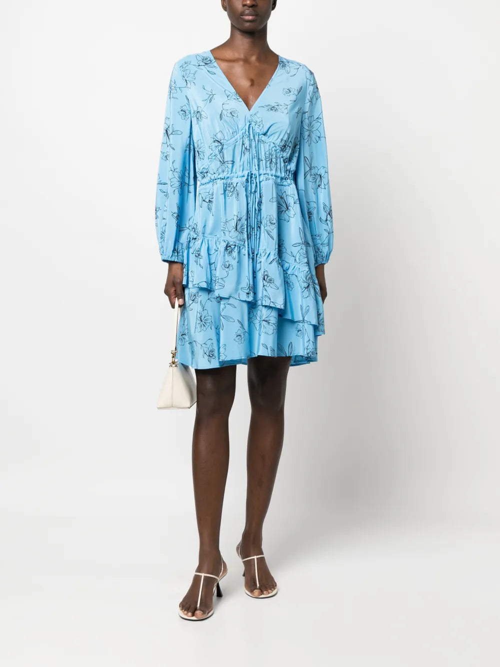 Floral-Print Flared Dress