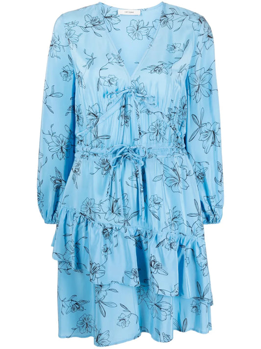 Floral-Print Flared Dress