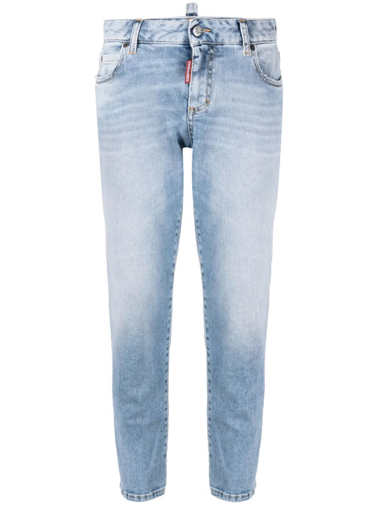 Mid-Rise Cropped Jeans
