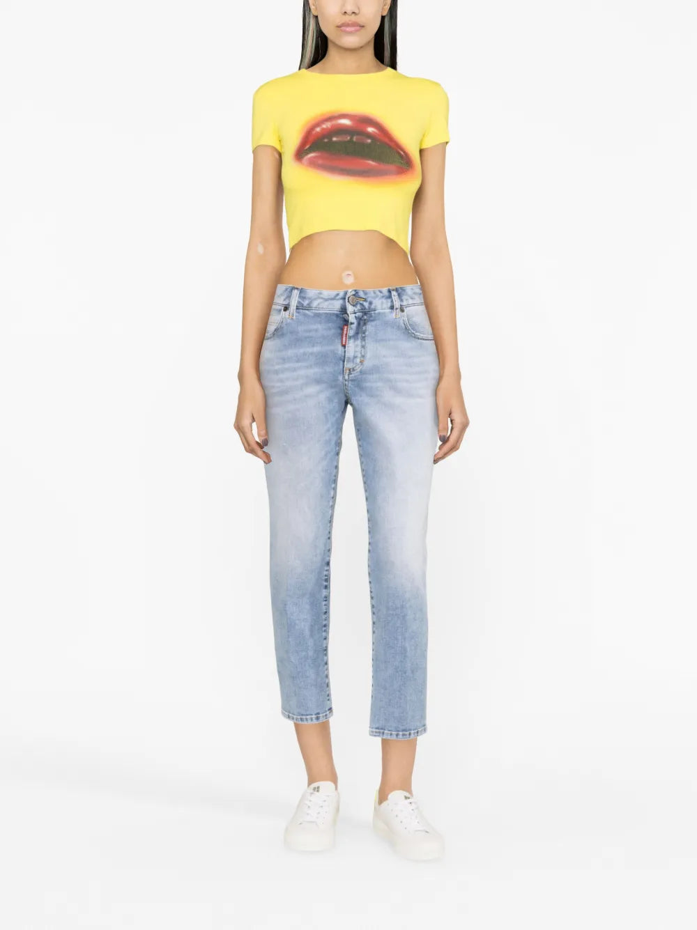 Mid-Rise Cropped Jeans