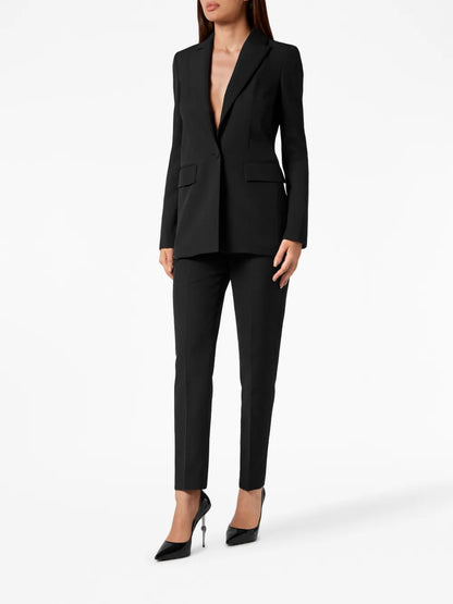 Cady Boxy Single-Breasted Blazer