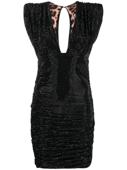 Crystal-Embellished Mini Dress