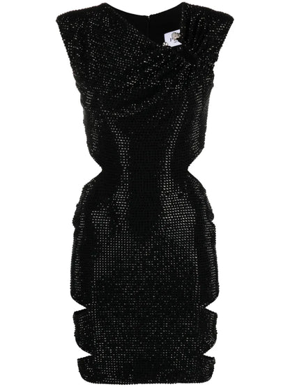Crystal-Embellished Mini Dress