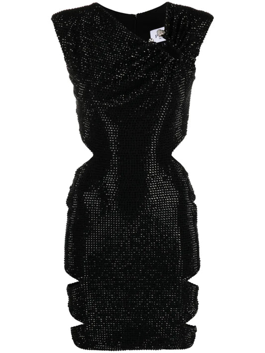 Crystal-Embellished Mini Dress