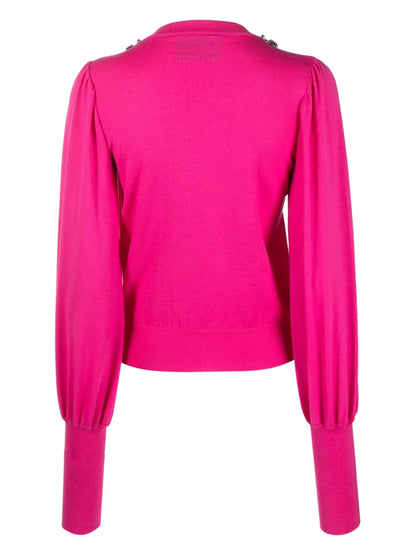 Crystal-Embellished Wool Knitted Jumper