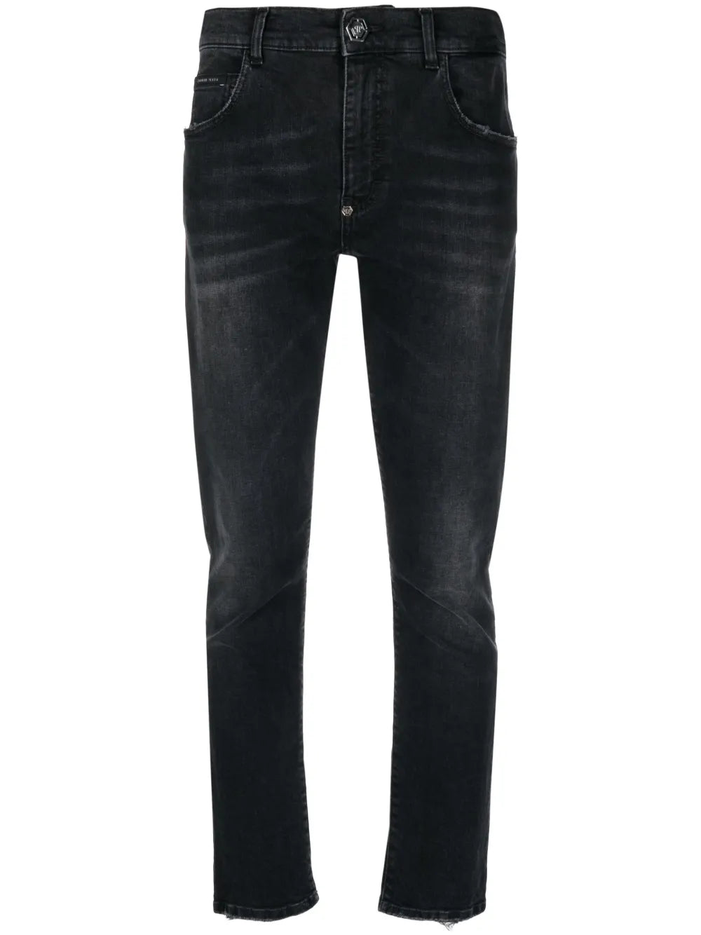 Stonewashed Straight-Leg Jeans