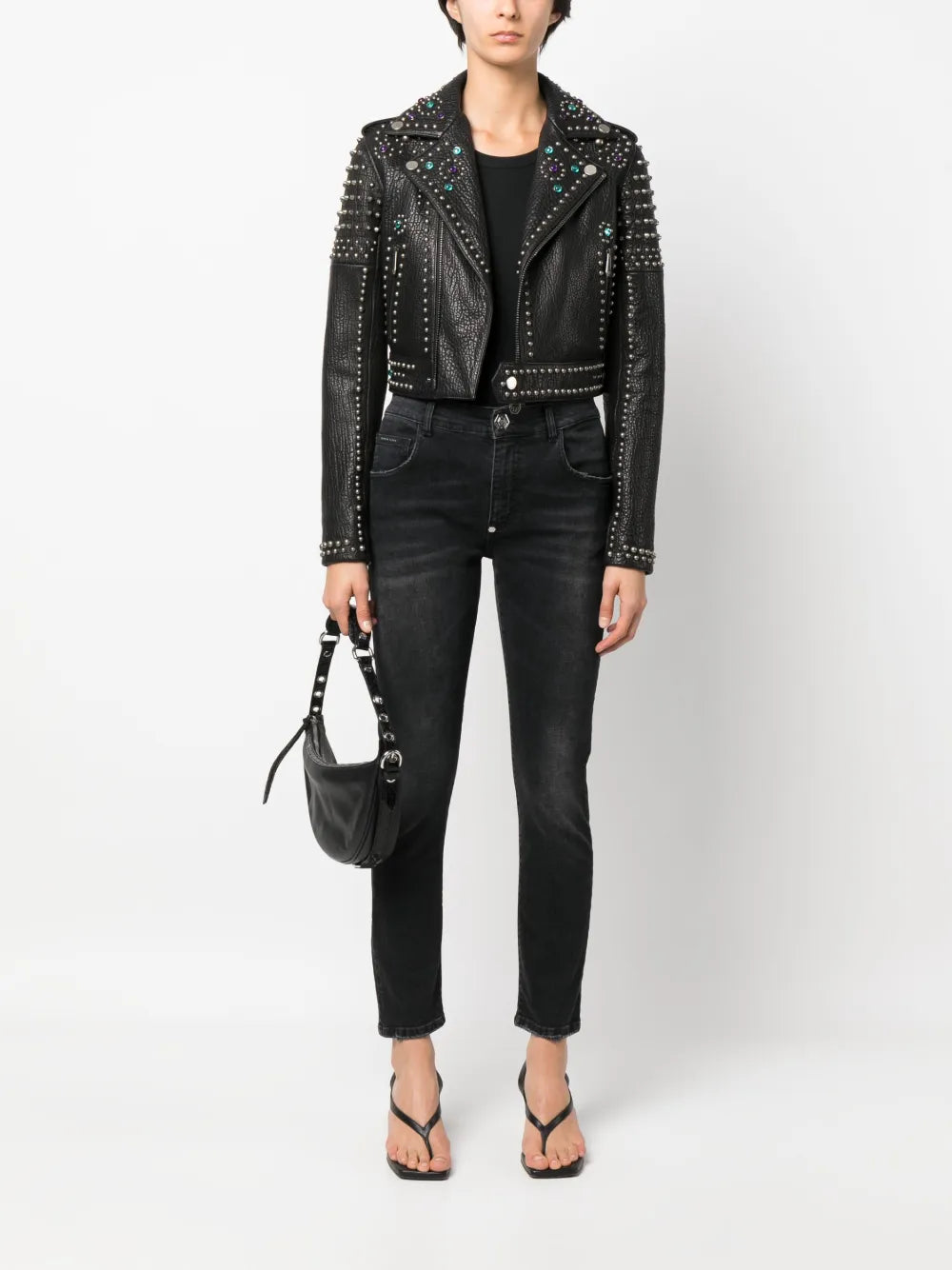 Stonewashed Straight-Leg Jeans