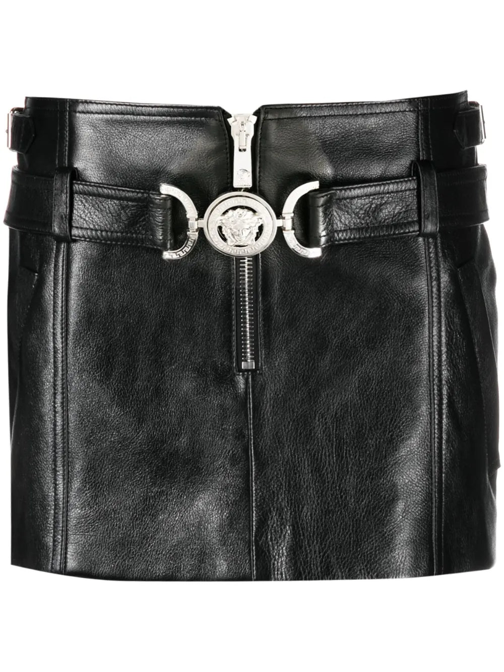 Medusa Leather Mini Skirt