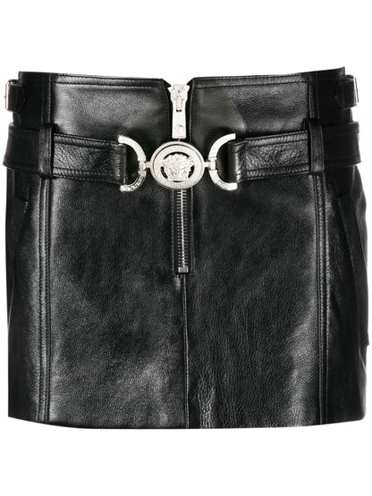 Medusa Leather Mini Skirt