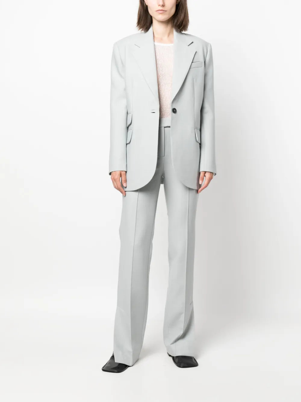 Notch-Lapel Single-Breasted Blazer