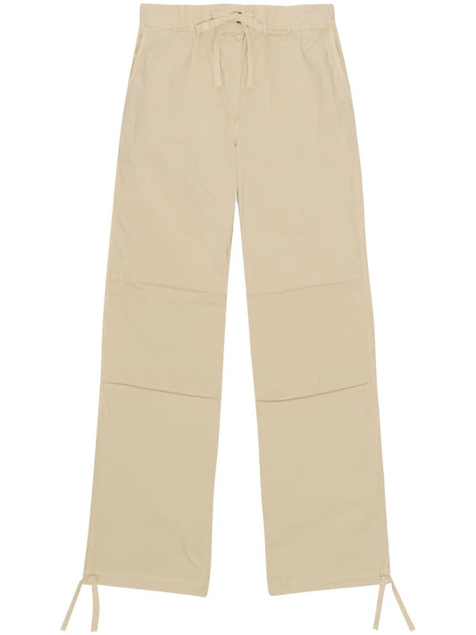 Drawstring Straight-Leg Trousers