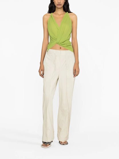 Cocosolo Straight-Leg Cotton Trousers