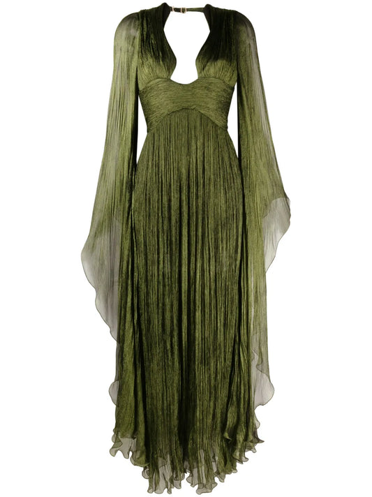 Ellie Plunge-Neck Gown