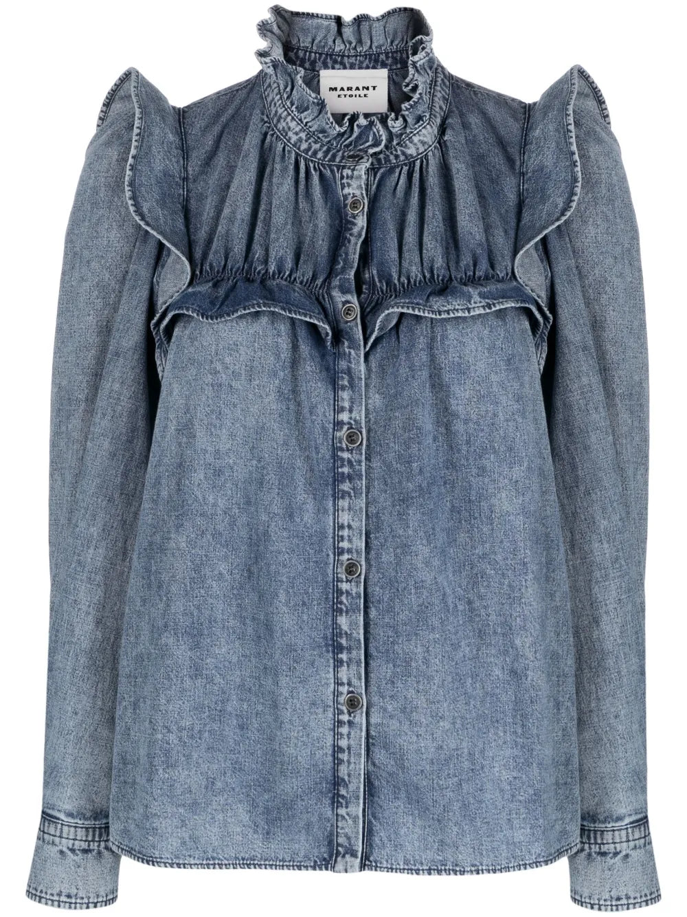 Idety Ruffled Denim Shirt