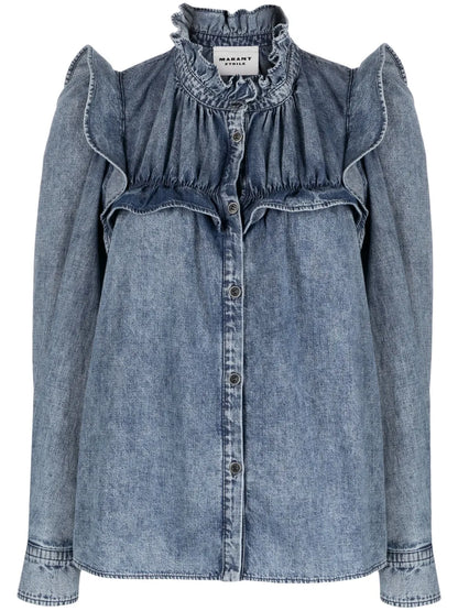 Idety Ruffled Denim Shirt