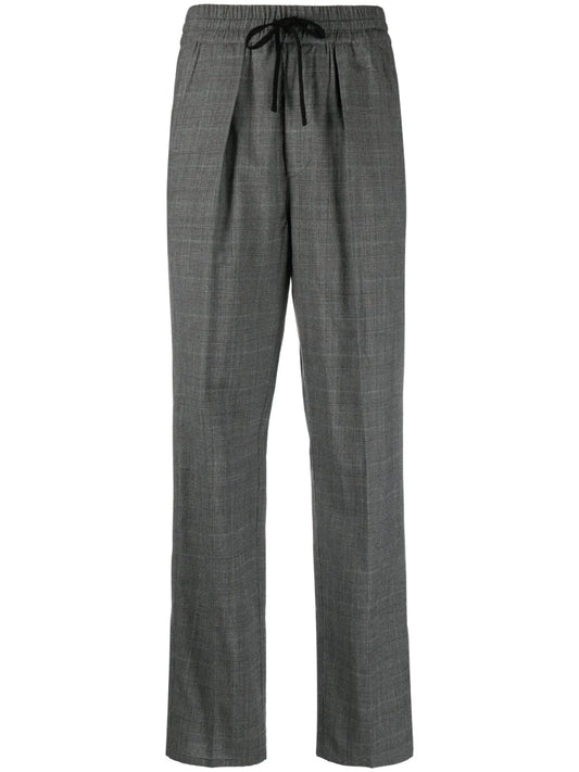 Priska High-Waist Plaid Trousers