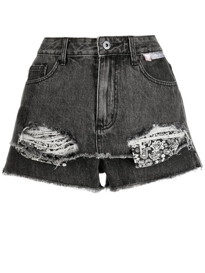 Distressed Denim Shorts