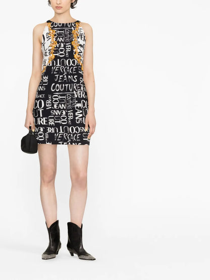 Graphic-Print Sleeveless Dress