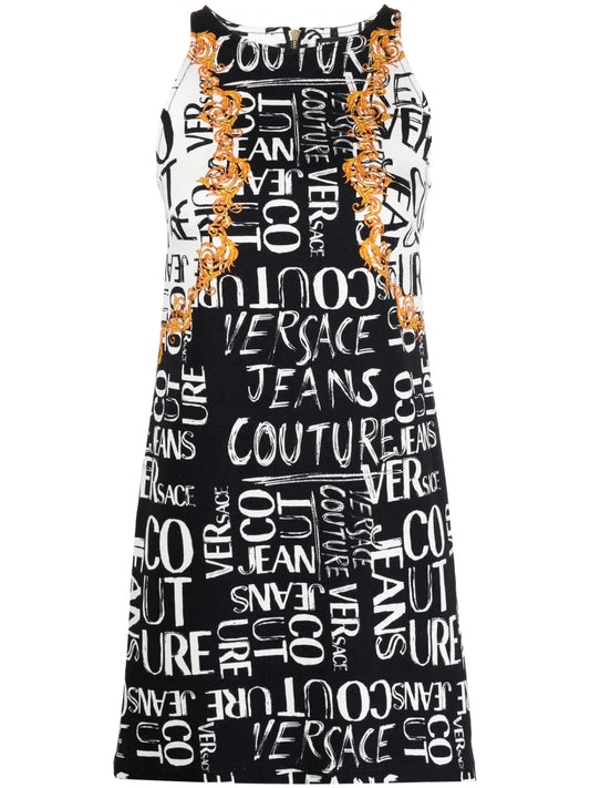 Graphic-Print Sleeveless Dress