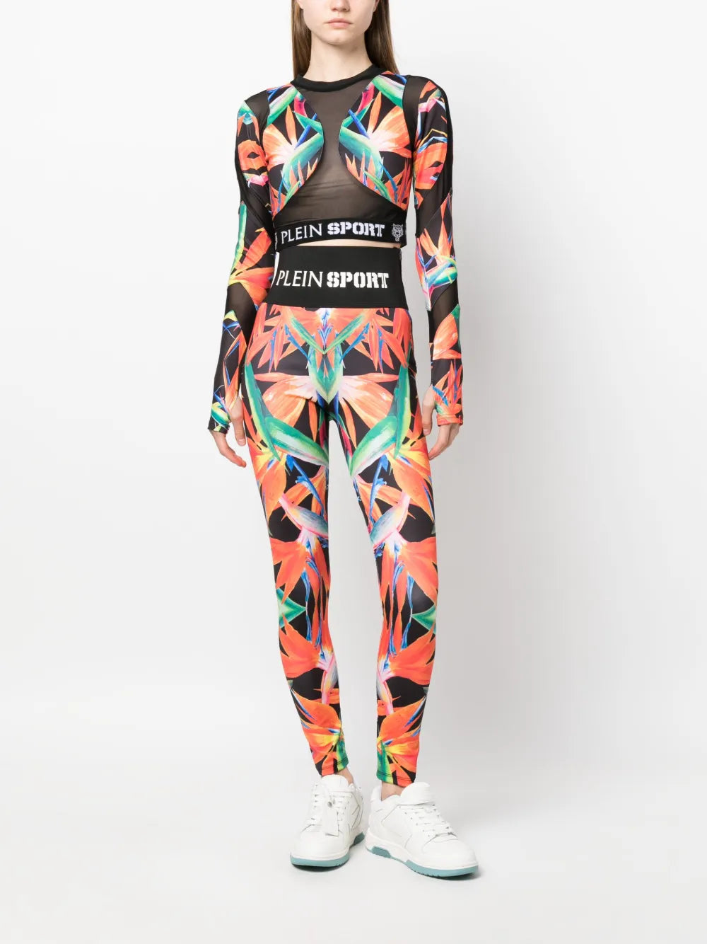 Floral-Print Stretch Leggings