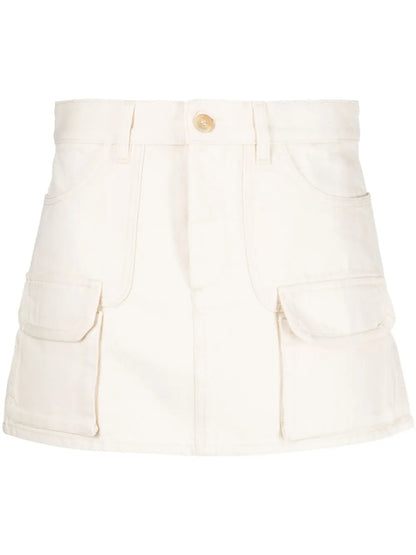 Flap Pocket-Detail Miniskirt