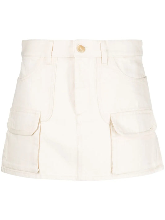 Flap Pocket-Detail Miniskirt