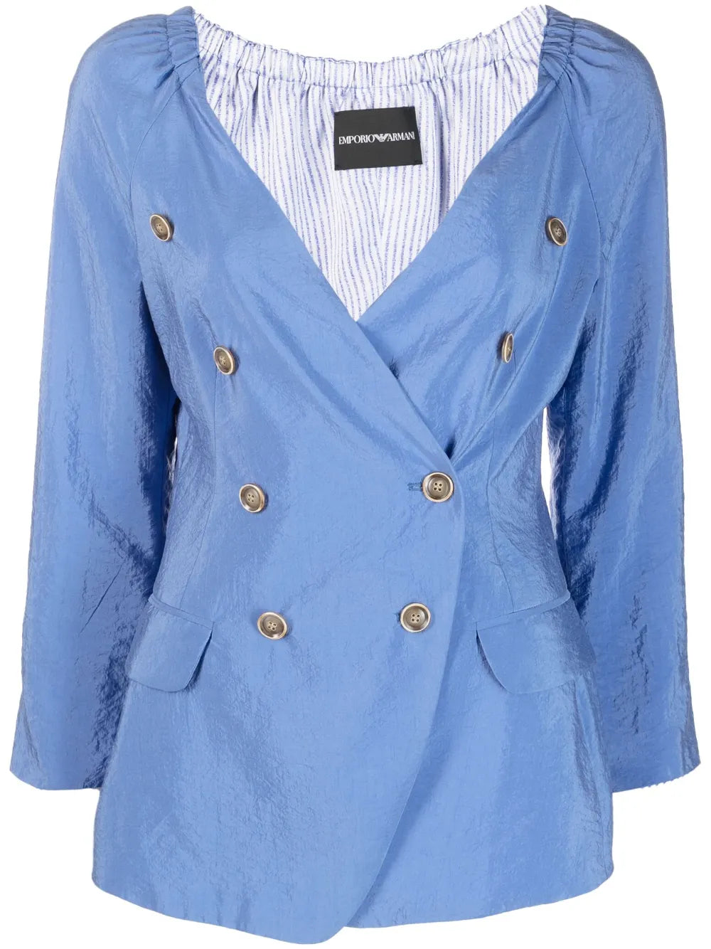 Double-Breasted Silk Jacket