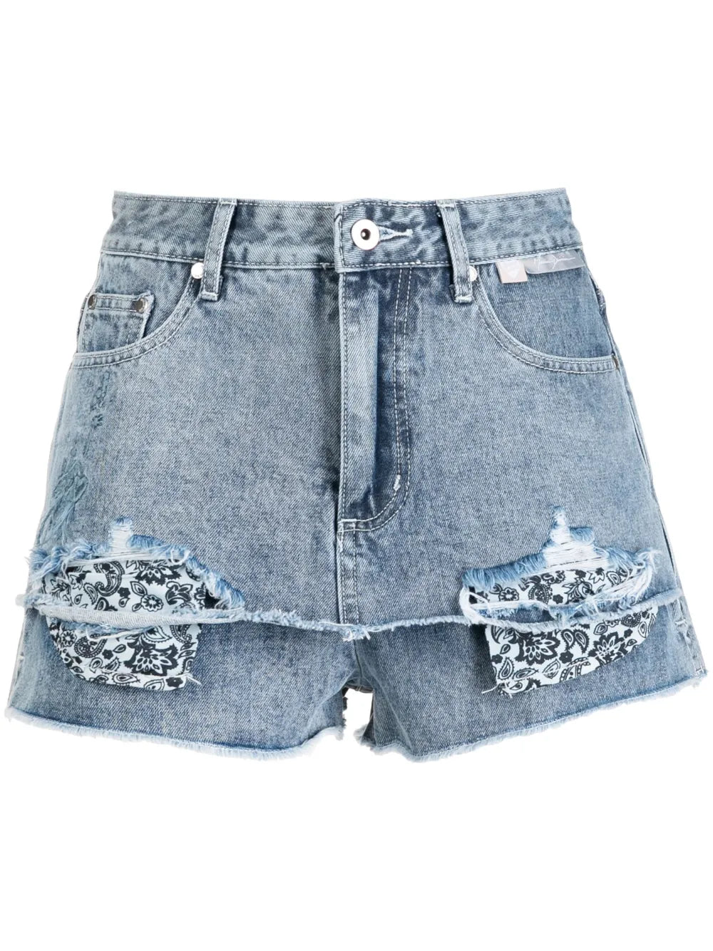 Distressed Denim Shorts