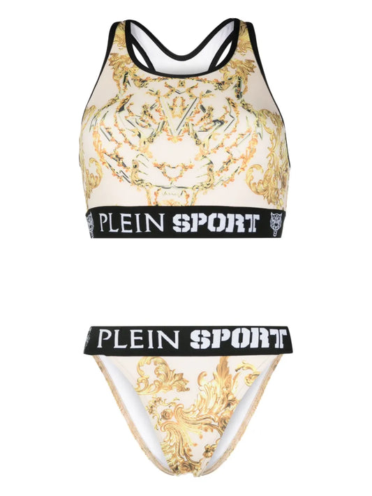 Baroque-Print Bikini Set