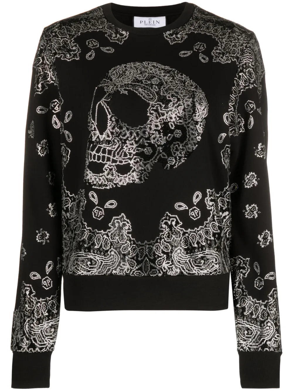 Skull-Bandana Cotton-Blend Sweatshirt