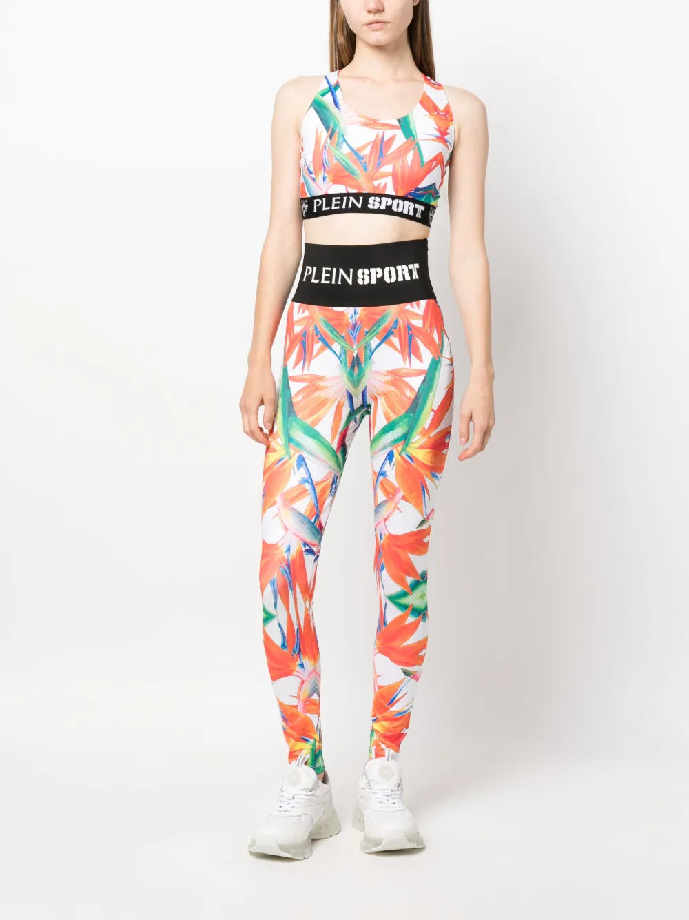 Floral-Print Stretch Leggings