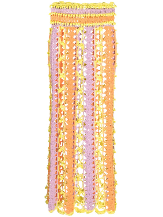 Argento Open-Knit Maxi Skirt