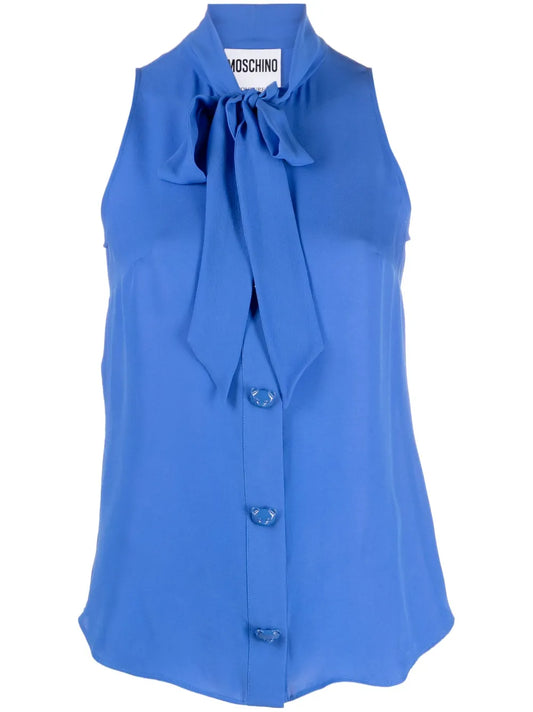 Pussy-Bow Collar Blouse